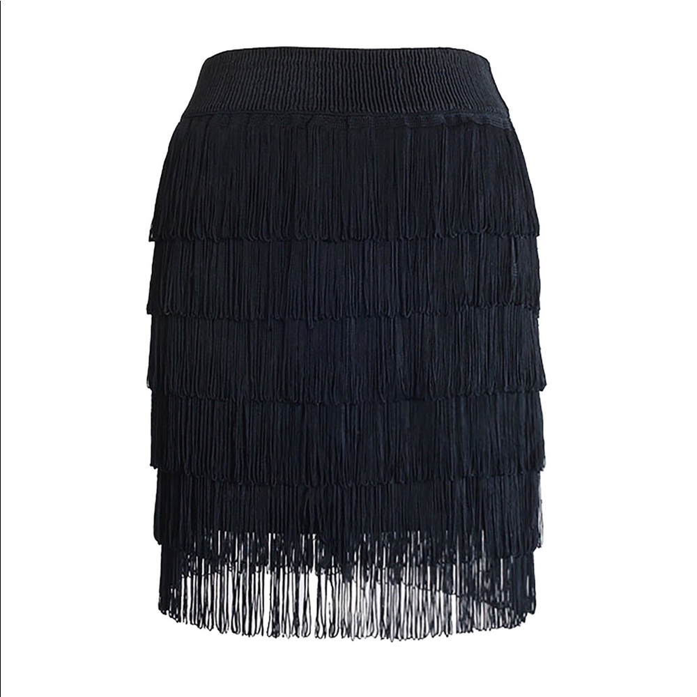 IG@ToutAbout Black Fringe Skirt